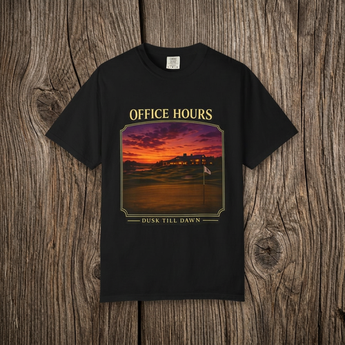 Office Hours Golf Tee | Dusk Till Dawn Vintage Golf T Shirt