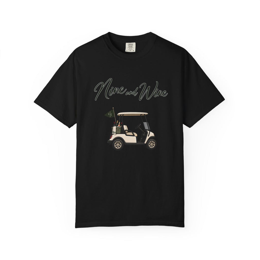 Nine & Wine Golf Tee – Women’s Golf & Wine Graphic T-Shirt